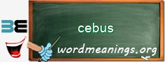 WordMeaning blackboard for cebus
